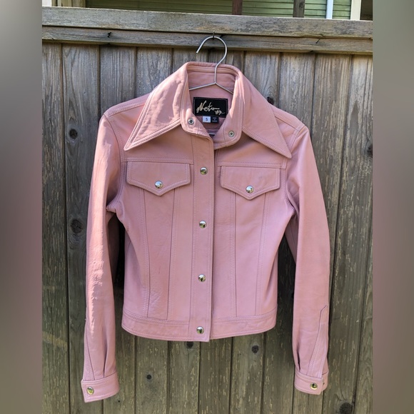 Jackets & Blazers - Baby pink leather jacket